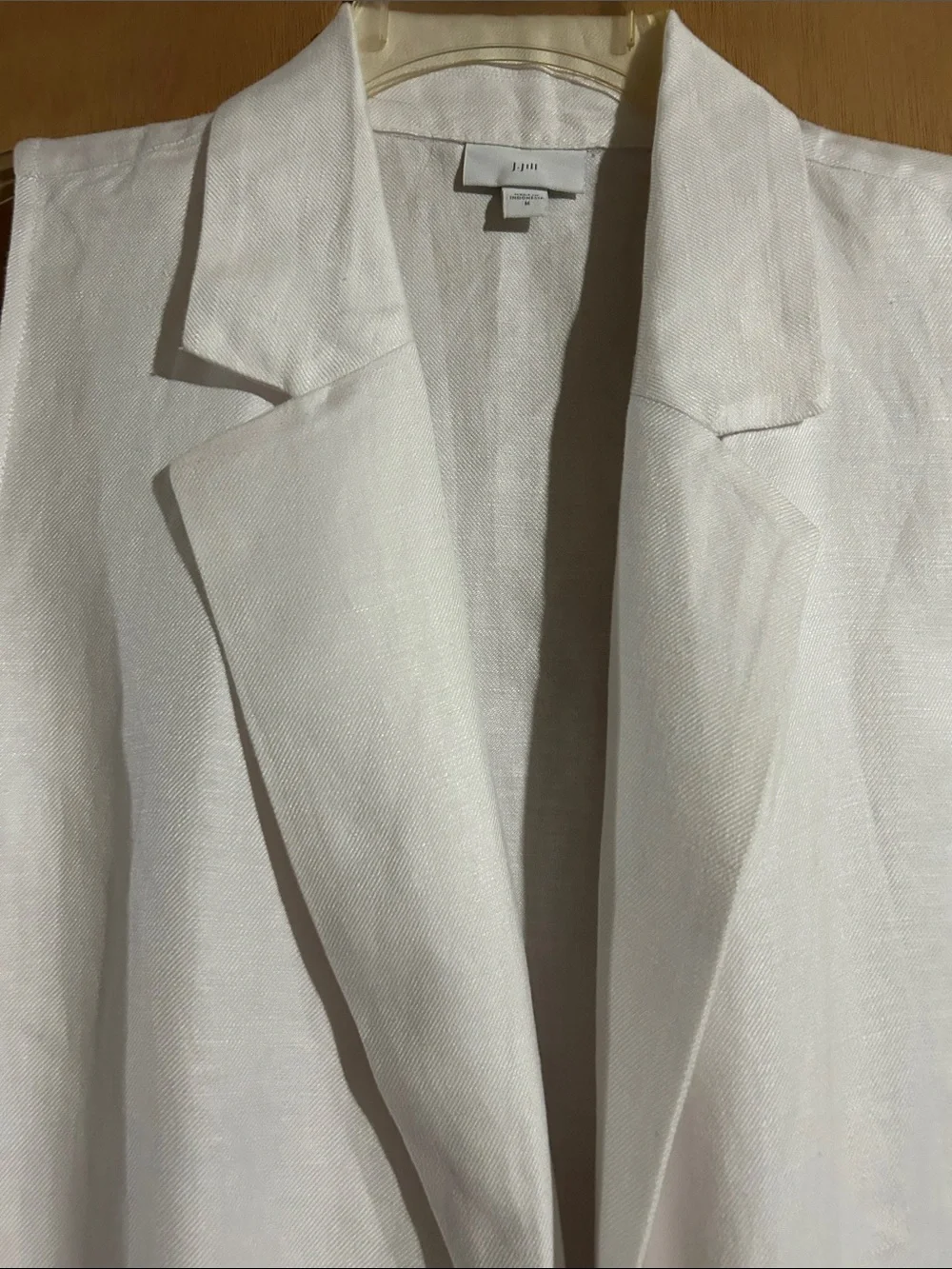 J Jill White Sleeveless Long Linen Vest - Picture 4 of 6
